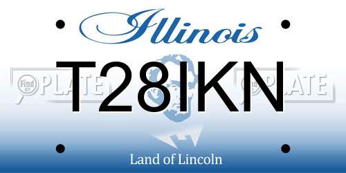 T28IKN Illinois License Plate