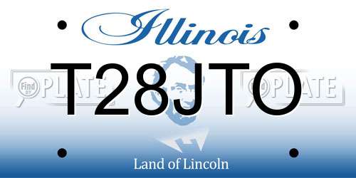 T28JTO Illinois License Plate