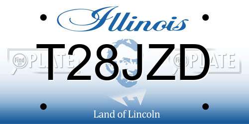 T28JZD Illinois License Plate
