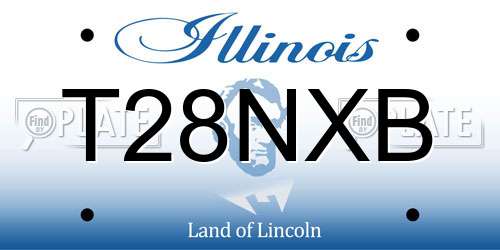 T28NXB Illinois License Plate