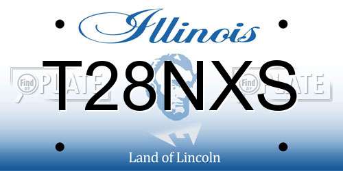 T28NXS Illinois License Plate