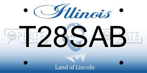 T28SAB Illinois License Plate