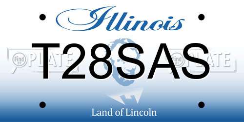 T28SAS Illinois License Plate