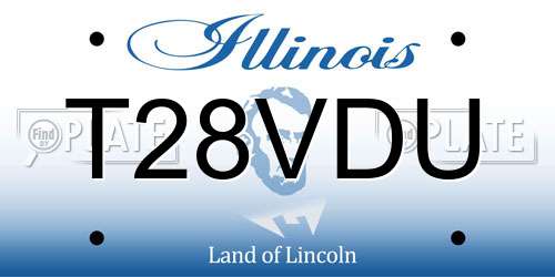 T28VDU Illinois License Plate