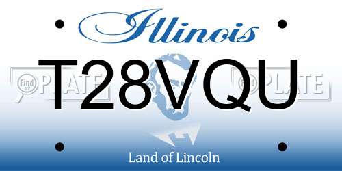 T28VQU Illinois License Plate