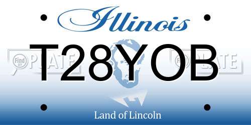 T28YOB Illinois License Plate