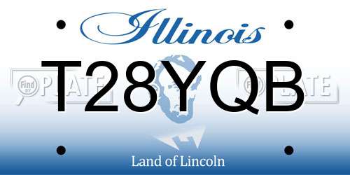 T28YQB Illinois License Plate