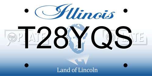 T28YQS Illinois License Plate