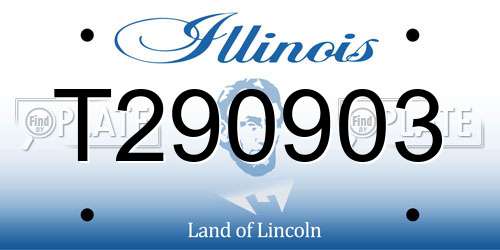 T290903 Illinois License Plate