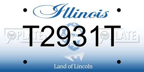 T2931T Illinois License Plate