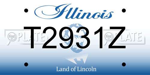 T2931Z Illinois License Plate