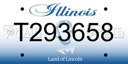 T293658 Illinois License Plate