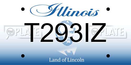 T293IZ Illinois License Plate