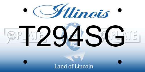 T294SG Illinois License Plate