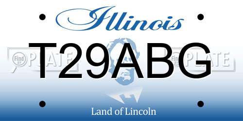 T29ABG Illinois License Plate