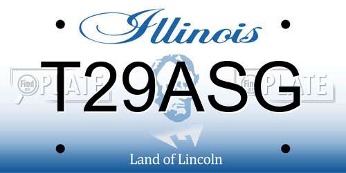 T29ASG Illinois License Plate