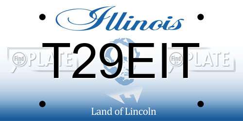 T29EIT Illinois License Plate