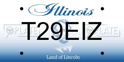 T29EIZ Illinois License Plate