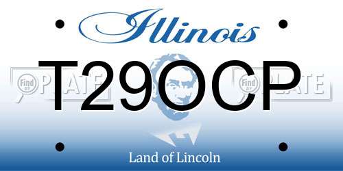 T29OCP Illinois License Plate