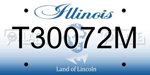 T30072M Illinois License Plate