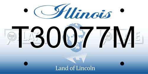T30077M Illinois License Plate