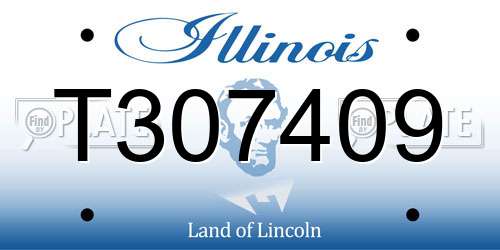 T307409 Illinois License Plate