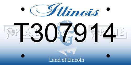 T307914 Illinois License Plate