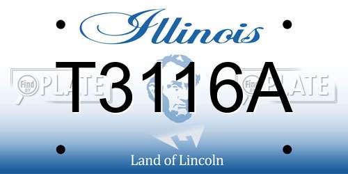 T3116A Illinois License Plate