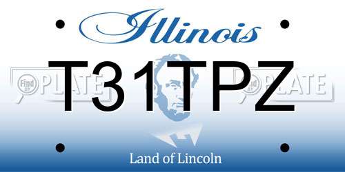 T31TPZ Illinois License Plate
