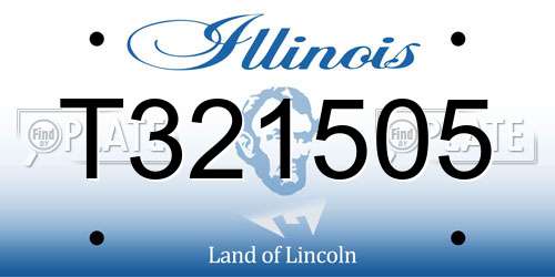 T321505 Illinois License Plate