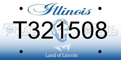 T321508 Illinois License Plate