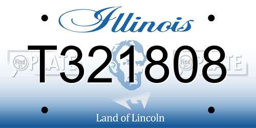 T321808 Illinois License Plate