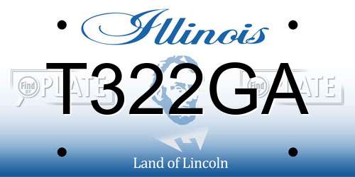 T322GA Illinois License Plate