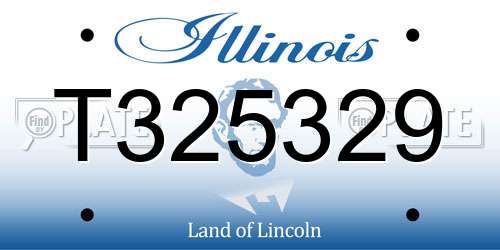 T325329 Illinois License Plate