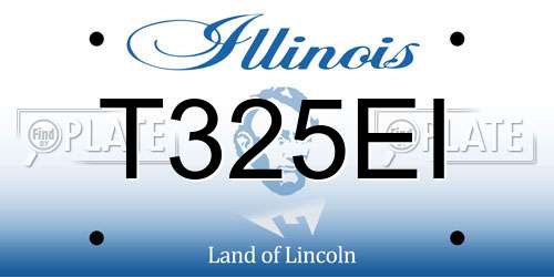 T325EI Illinois License Plate