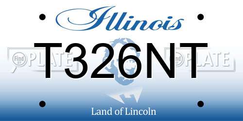 T326NT Illinois License Plate
