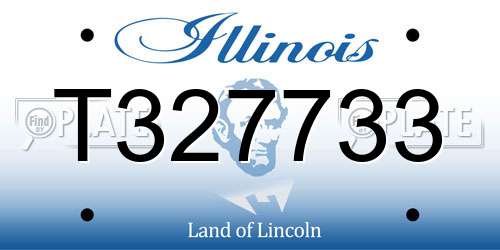 T327733 Illinois License Plate