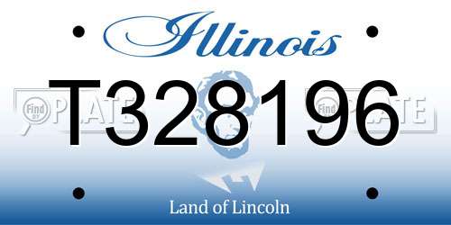T328196 Illinois License Plate
