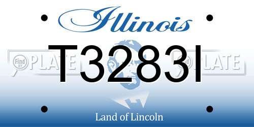 T3283I Illinois License Plate