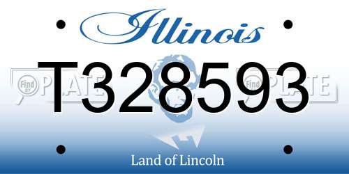 T328593 Illinois License Plate