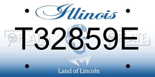 T32859E Illinois License Plate