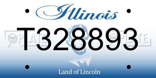 T328893 Illinois License Plate