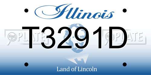 T3291D Illinois License Plate
