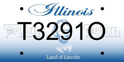 T3291O Illinois License Plate