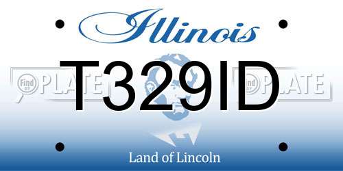 T329ID Illinois License Plate