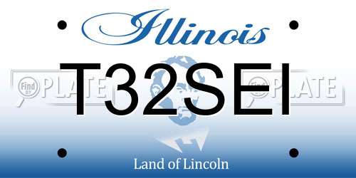 T32SEI Illinois License Plate