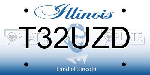 T32UZD Illinois License Plate