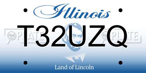 T32UZQ Illinois License Plate
