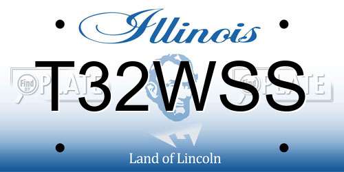 T32WSS Illinois License Plate