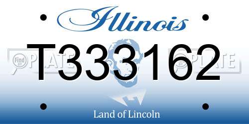 T333162 Illinois License Plate